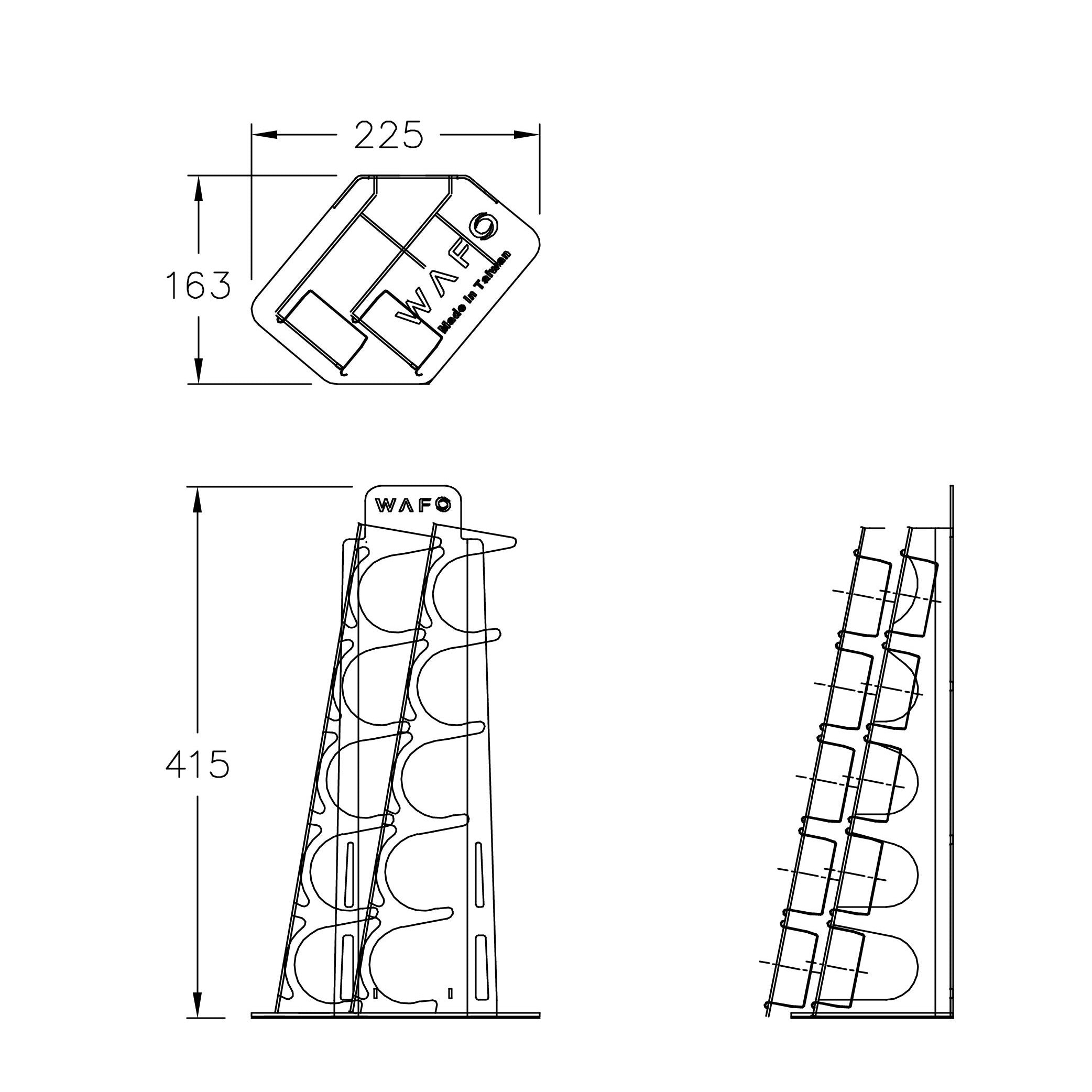 Wafo 10顆裝粉杯座 2x5 右手取用 – WAFO Taiwan
